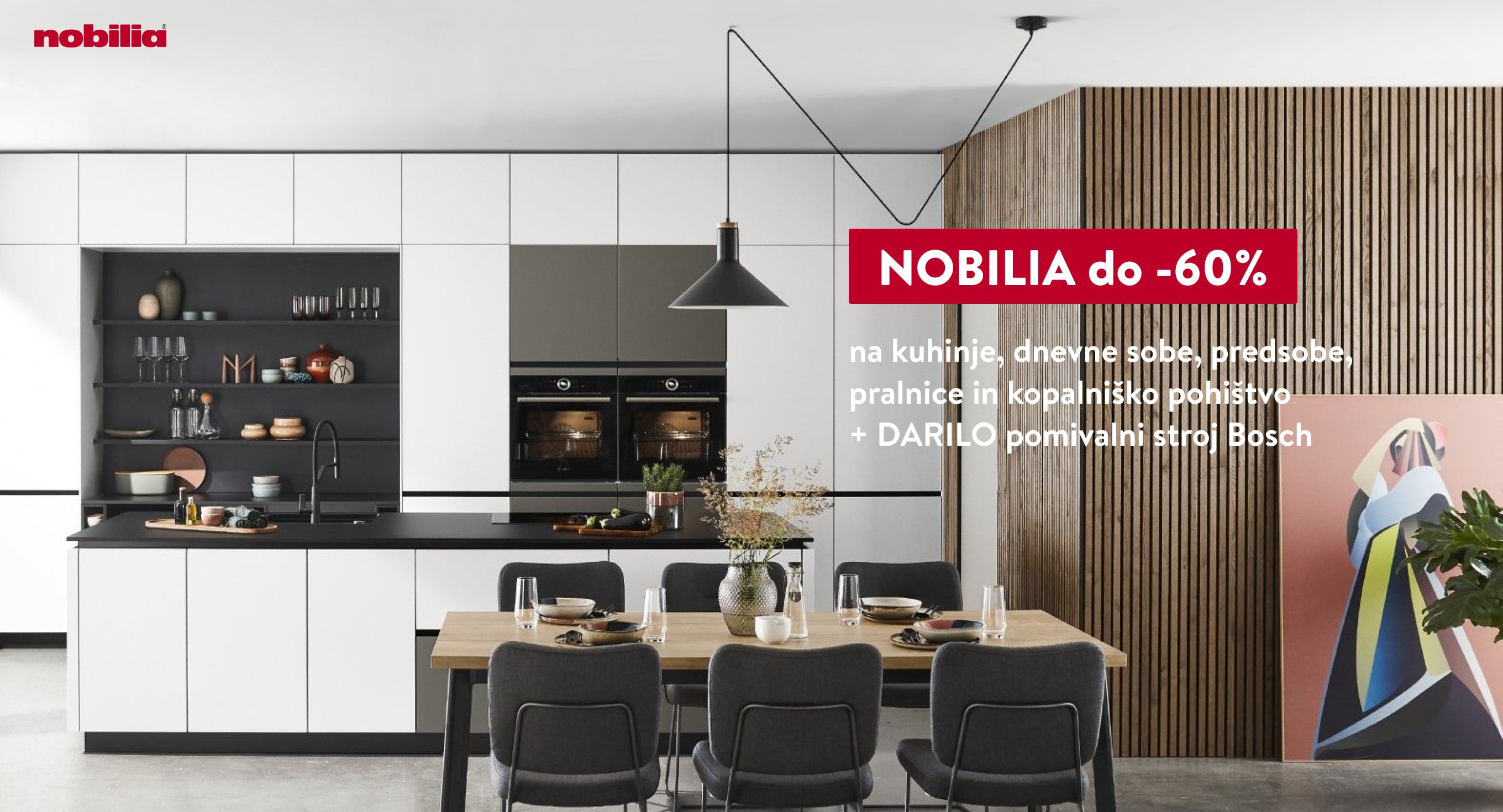 Akcija pohištva Nobilia do -60% + darilo pomivalni stroj Bosch