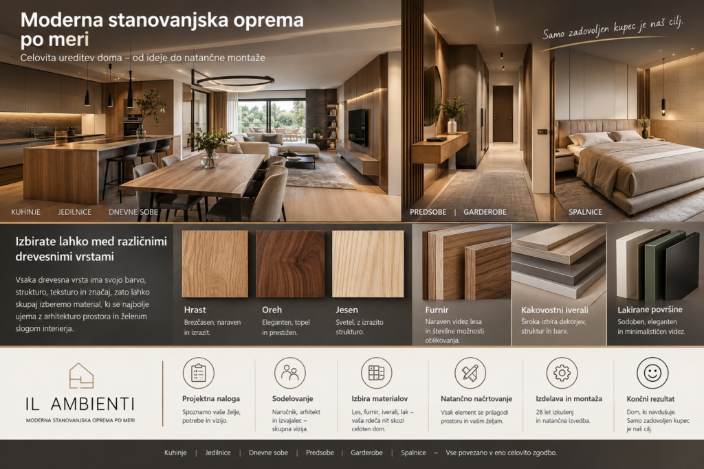 Moderna stanovanjska oprema po meri – od ideje do popolnega doma
