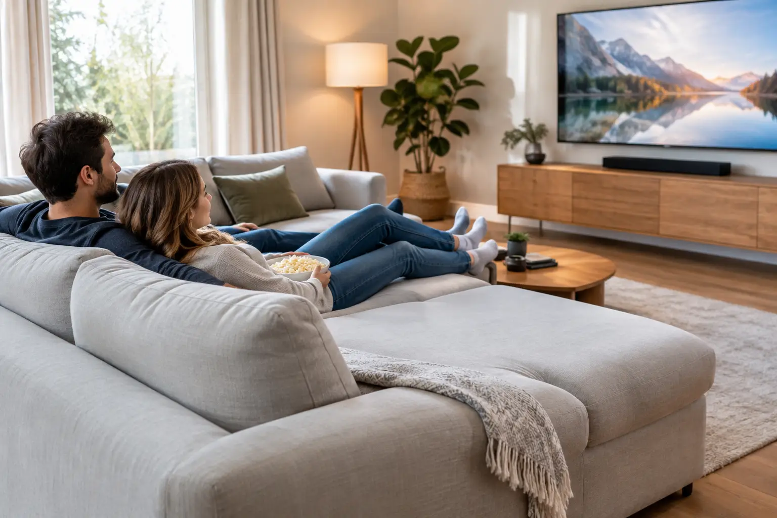 Sedežne garniture za poležanje in gledanje TV